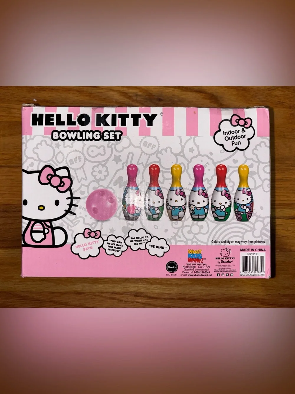 Sanrio Hello Kitty Kids Bowling Set - NEW